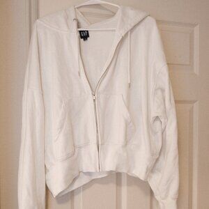 White Zip-up Hoodie